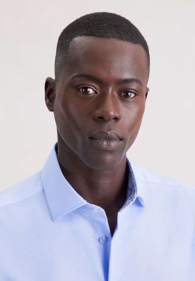 Regular Business Hemd Uni in Mittelblau |  Seidensticker Onlineshop