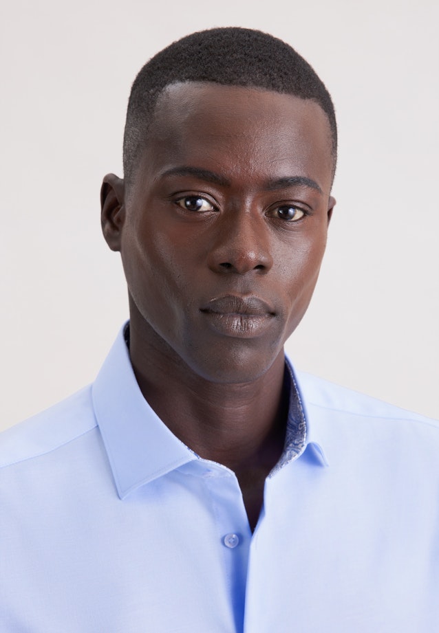 Regular Business Hemd Uni in Mittelblau |  Seidensticker Onlineshop