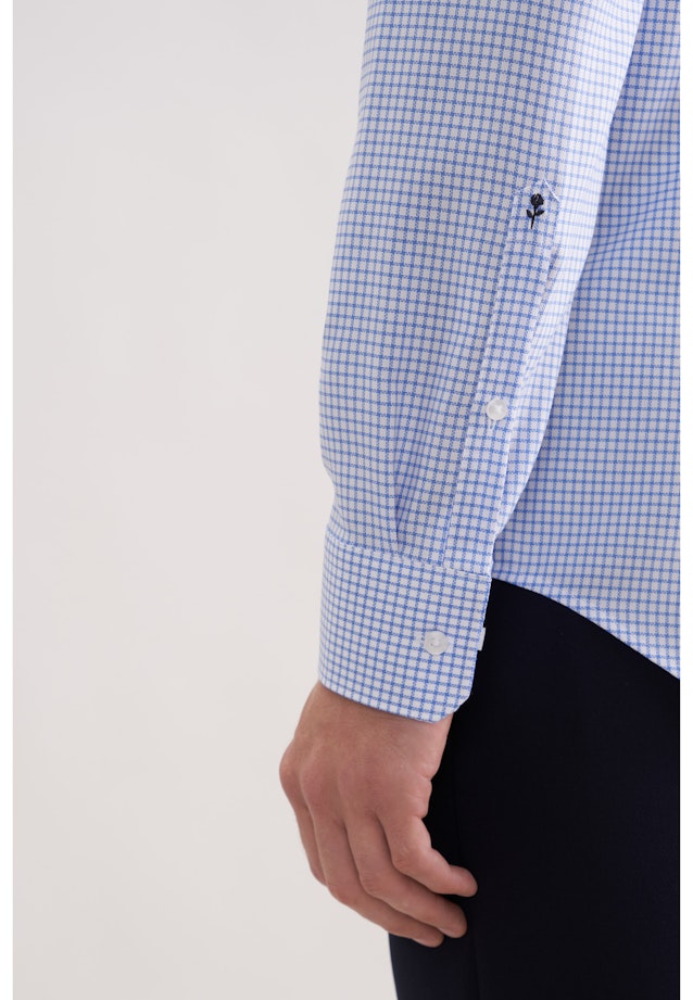 Shaped Business shirt Check in Hellblau |  Seidensticker Onlineshop