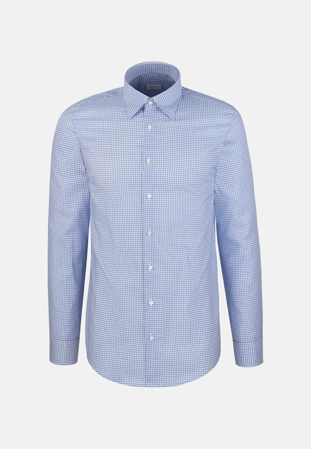 Shaped Business shirt Check in Hellblau |  Seidensticker Onlineshop