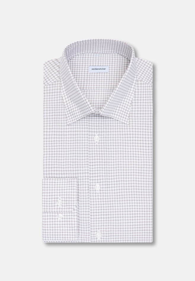 Shaped Business shirt Check in Beige | Seidensticker online shop
