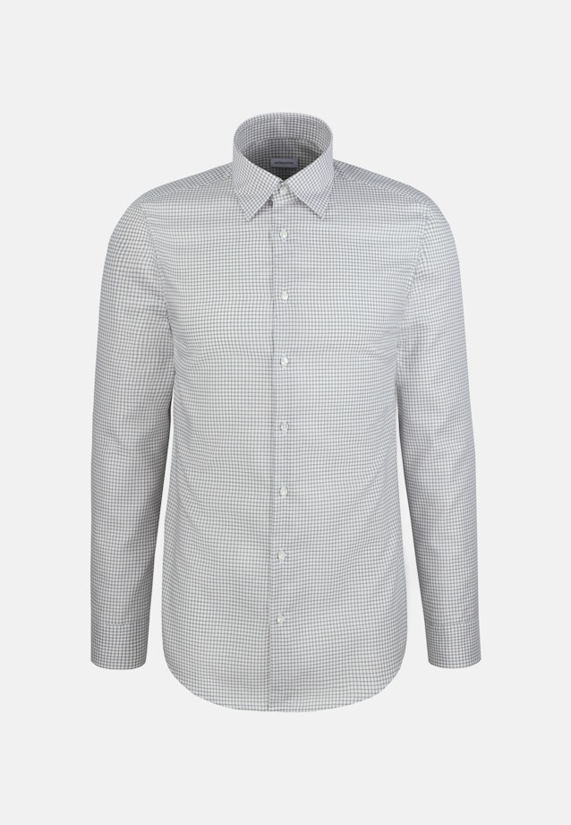 Shaped Business Hemd Karo in Beige |  Seidensticker Onlineshop