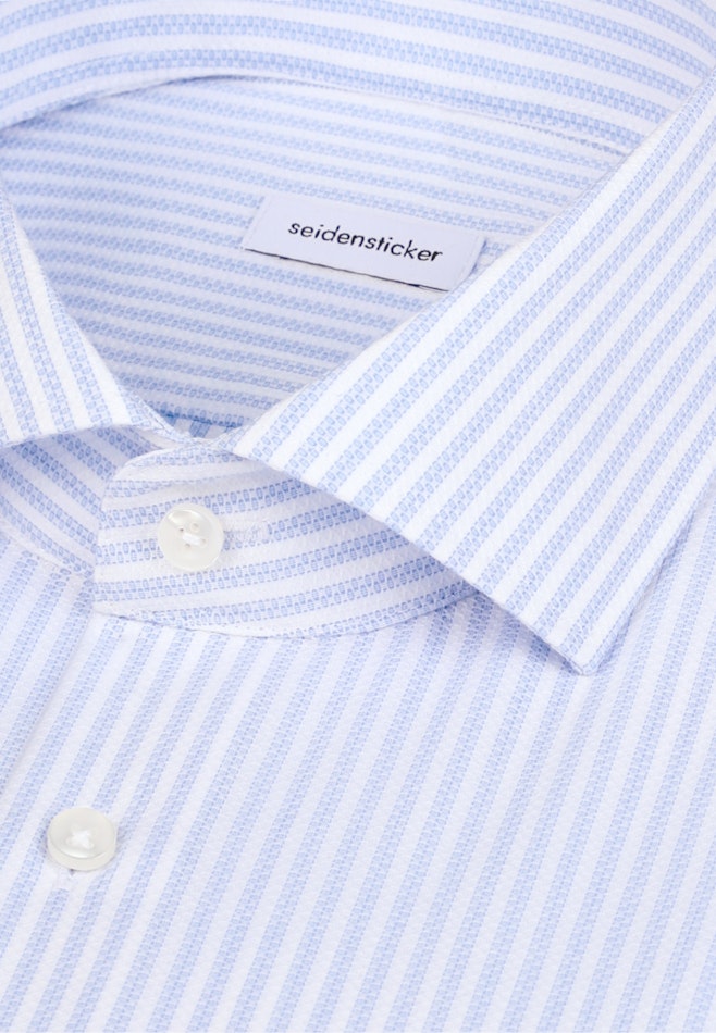 Slim Business Hemd Gestreift in Mittelblau | Seidensticker Onlineshop