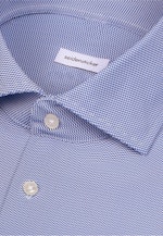 Slim Performance-Hemd Druck in Mittelblau |  Seidensticker Onlineshop