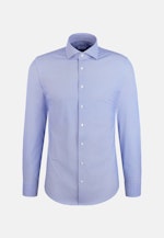 Slim Performance-Hemd Druck in Mittelblau |  Seidensticker Onlineshop