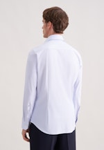 Slim Performance-Hemd Druck in Mittelblau |  Seidensticker Onlineshop