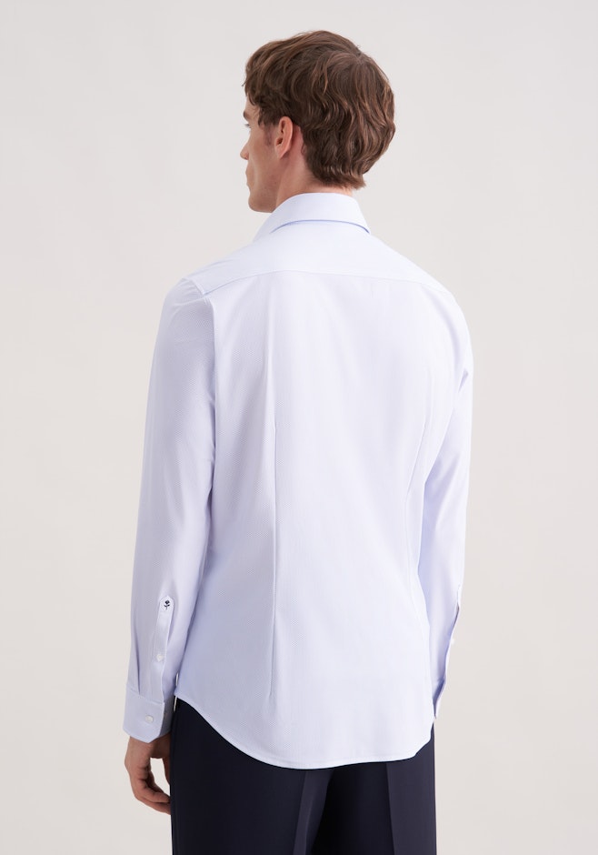 Slim Chemise Performance Imprimé dans Bleu Moyen | Boutique en ligne Seidensticker