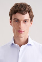 Slim Performance-Hemd Druck in Mittelblau |  Seidensticker Onlineshop