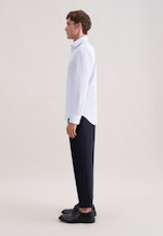 Slim Performance-Hemd Druck in Mittelblau |  Seidensticker Onlineshop