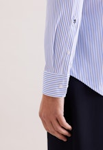 Slim Performance-Hemd Druck in Mittelblau |  Seidensticker Onlineshop