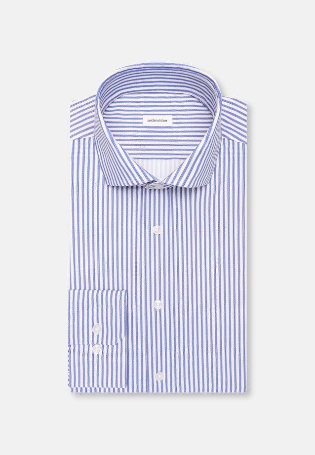 Slim Performance-Hemd Druck in Mittelblau |  Seidensticker Onlineshop