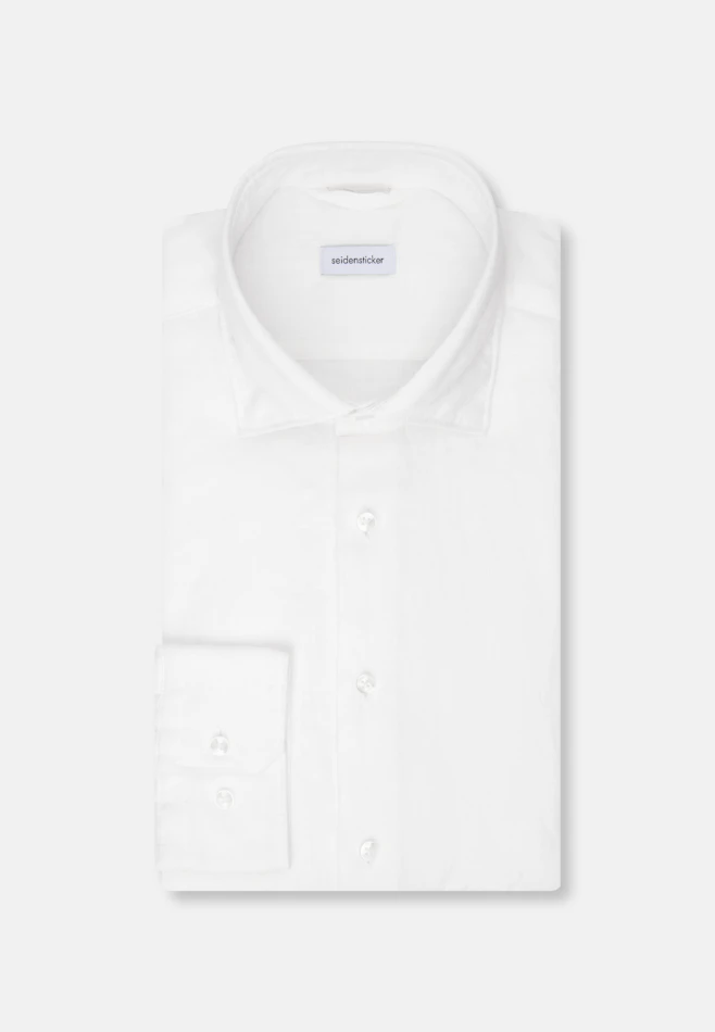 Slim Chemise en lin Uni dans Blanc | Boutique en ligne Seidensticker