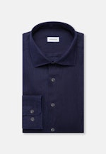 Slim Linen shirt Uni in Dunkelblau |  Seidensticker Onlineshop