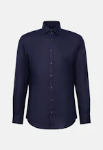 Slim Leinenhemd Uni in Dunkelblau |  Seidensticker Onlineshop
