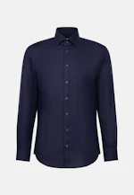 Slim Leinenhemd Uni in Dunkelblau |  Seidensticker Onlineshop