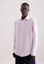 Slim Linen shirt Uni in Rosa |  Seidensticker Onlineshop