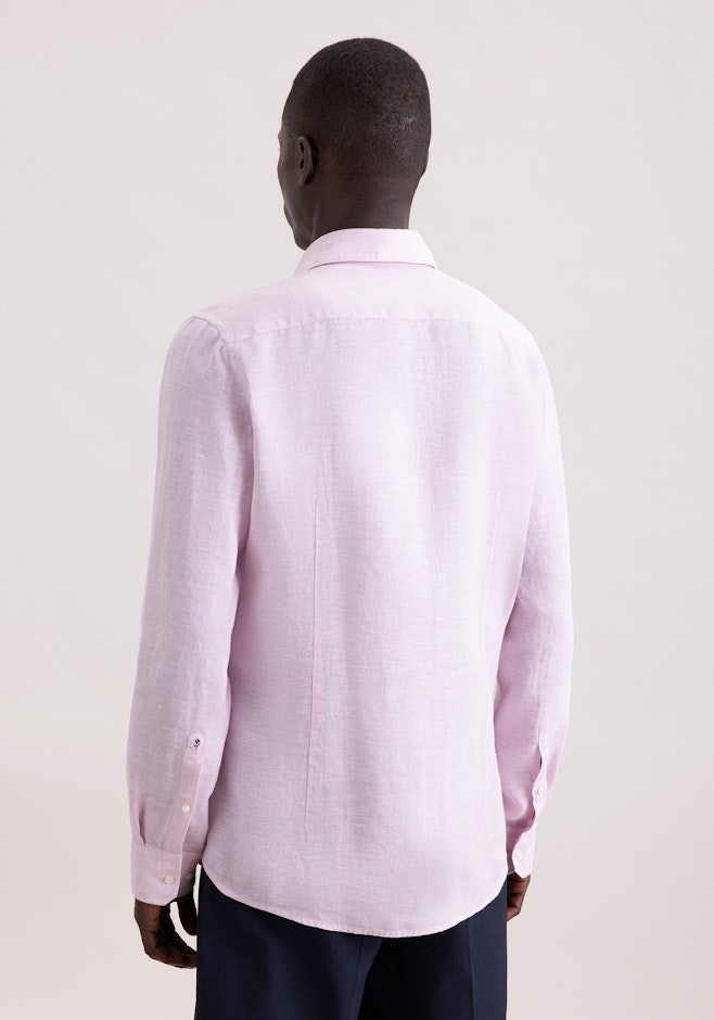 Slim Chemise en lin Uni dans Rose Fuchsia | Boutique en ligne Seidensticker