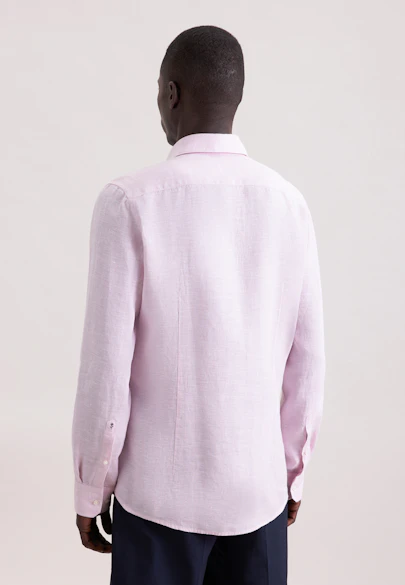 Slim Leinenhemd Uni in Rosa |  Seidensticker Onlineshop