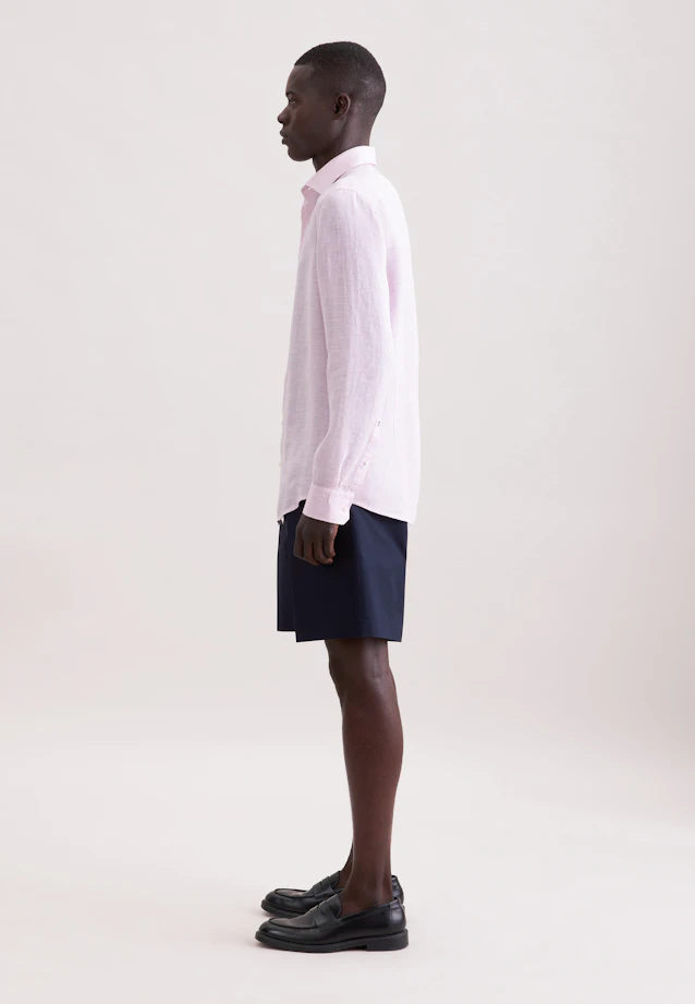 Slim Leinenhemd Uni in Rosa |  Seidensticker Onlineshop