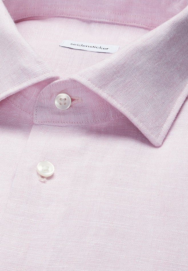 Slim Leinenhemd Uni in Rosa | Seidensticker Onlineshop