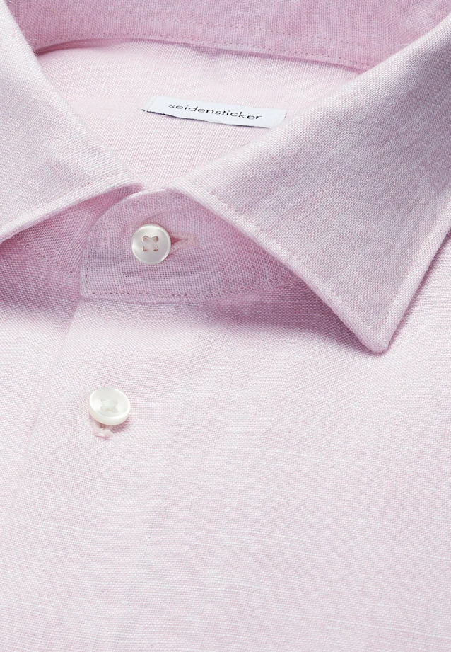Slim Leinenhemd Uni in Rosa |  Seidensticker Onlineshop