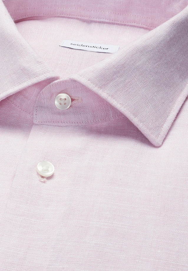 Slim Leinenhemd Uni in Rosa |  Seidensticker Onlineshop