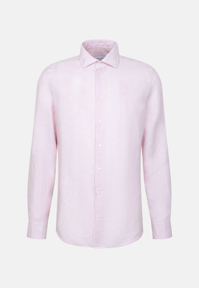Slim Leinenhemd Uni in Rosa |  Seidensticker Onlineshop