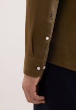 Slim Linen shirt Uni in Grün |  Seidensticker Onlineshop