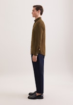 Slim Linen shirt Uni in Grün |  Seidensticker Onlineshop