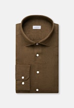 Slim Linen shirt Uni in Grün |  Seidensticker Onlineshop