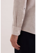 Slim Leinenhemd Uni in Beige |  Seidensticker Onlineshop