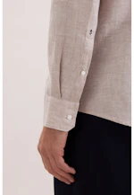 Slim Leinenhemd Uni in Beige |  Seidensticker Onlineshop