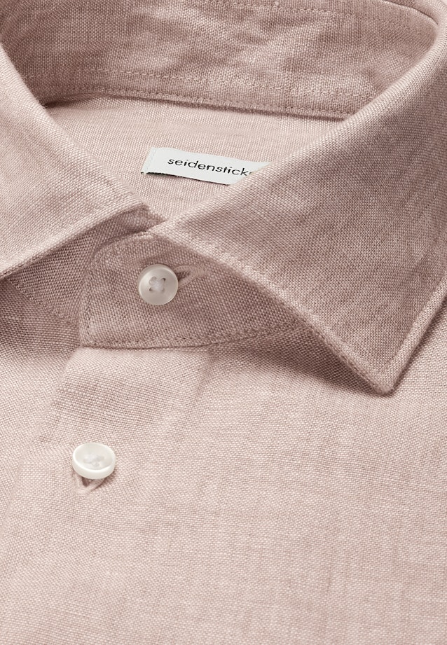 Slim Leinenhemd Uni in Beige |  Seidensticker Onlineshop