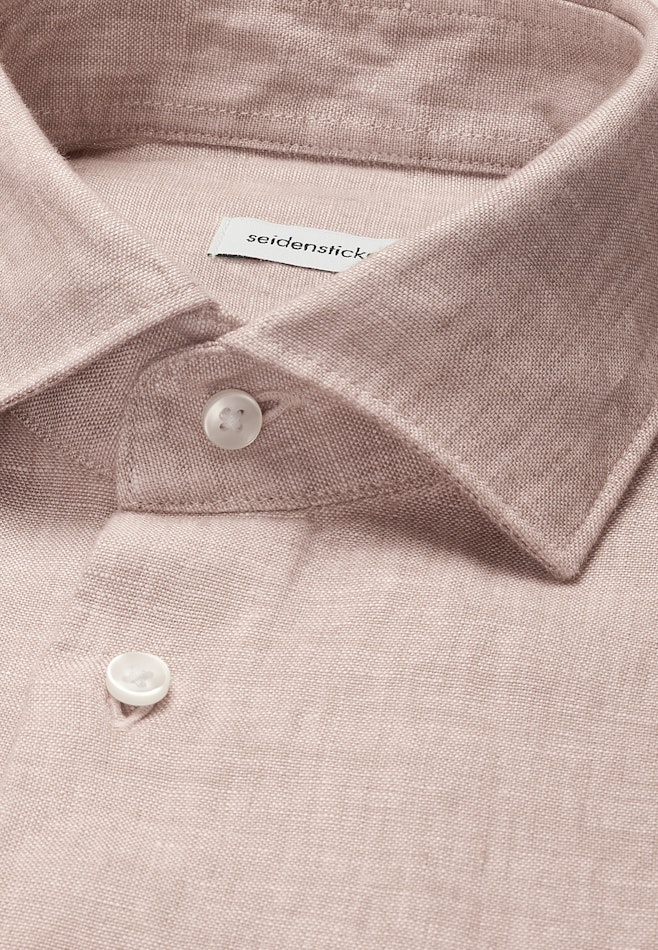 Slim Leinenhemd Uni in Beige | Seidensticker Onlineshop