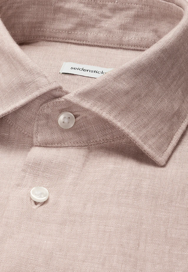 Slim Leinenhemd Uni in Beige |  Seidensticker Onlineshop
