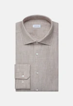 Slim Leinenhemd Uni in Beige |  Seidensticker Onlineshop