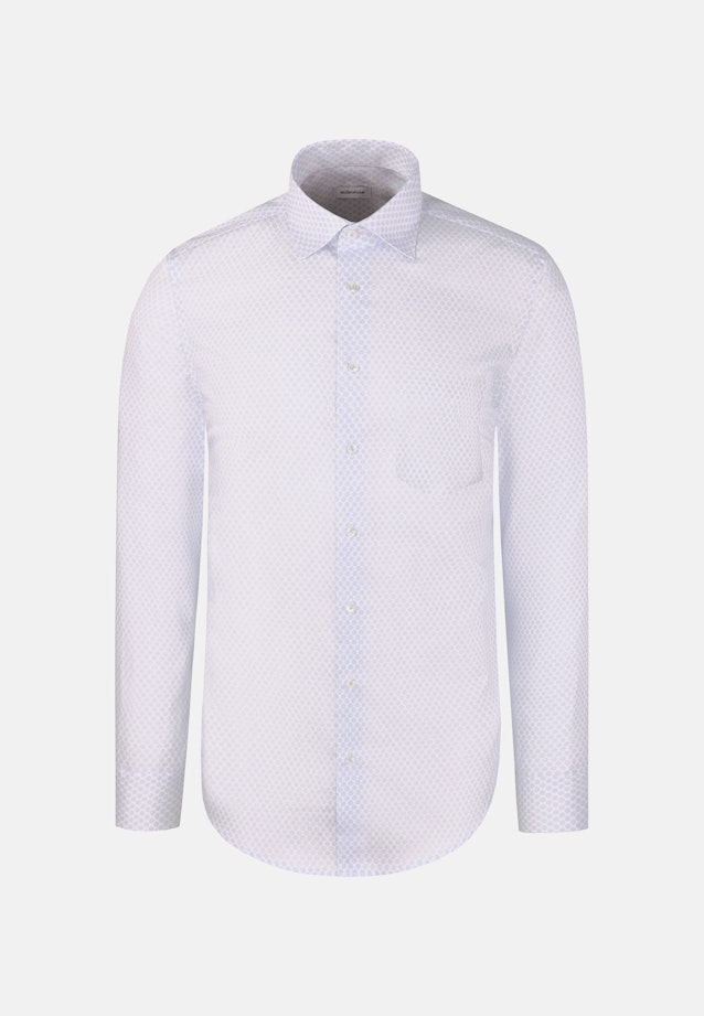 Comfort Business Hemd Druck in Hellblau |  Seidensticker Onlineshop