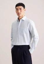 Comfort Business Hemd Druck in Türkis |  Seidensticker Onlineshop