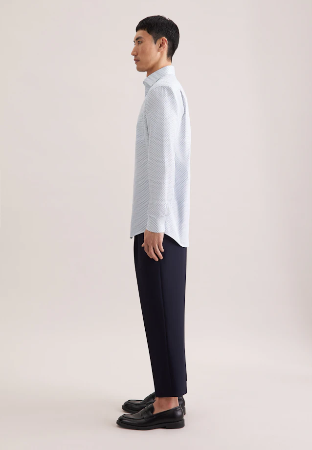 Comfort Business Hemd Druck in Türkis |  Seidensticker Onlineshop