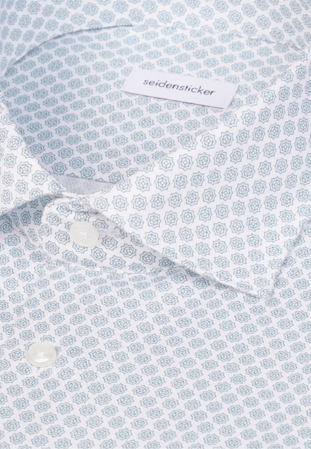 Comfort Business Hemd Druck in Türkis |  Seidensticker Onlineshop