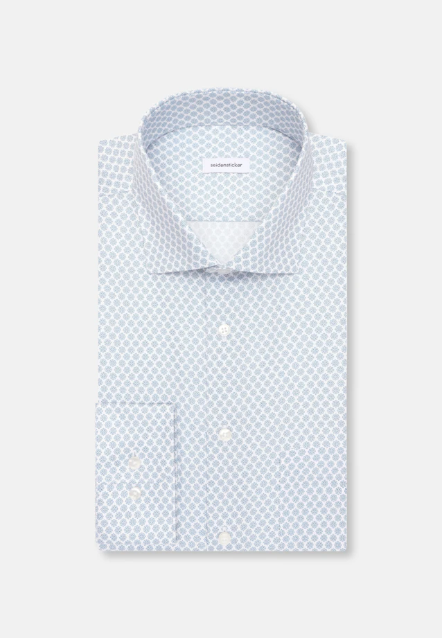 Comfort Business Hemd Druck in Türkis |  Seidensticker Onlineshop