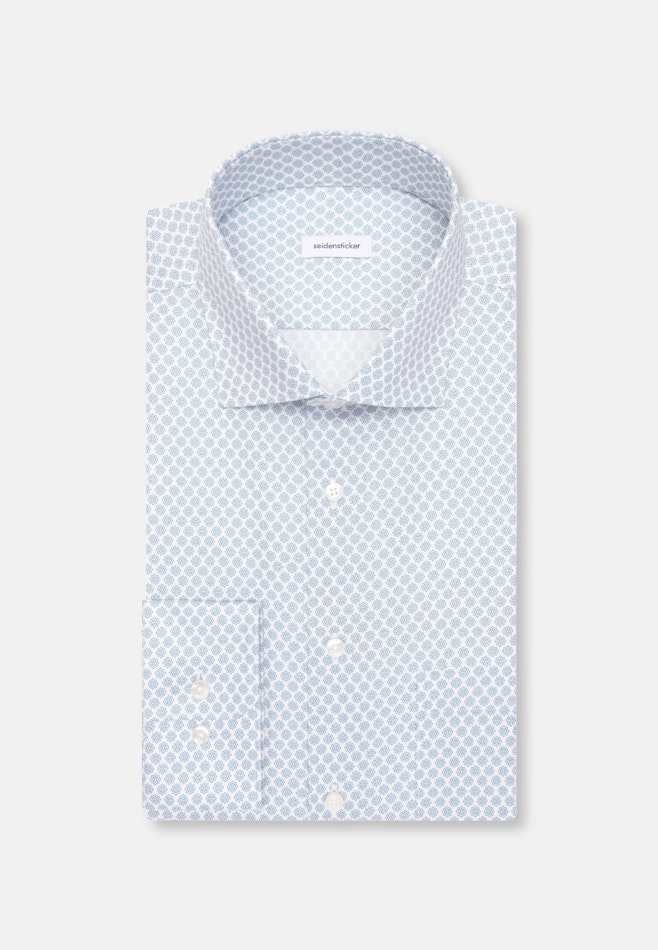 Comfort Business Hemd Druck in Türkis | Seidensticker Onlineshop