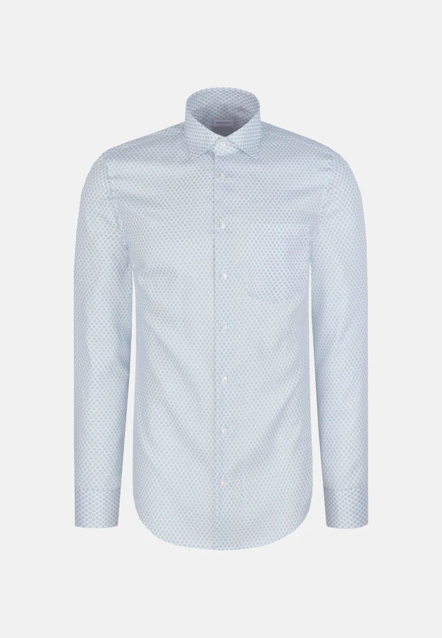 Comfort Business Hemd Druck in Türkis |  Seidensticker Onlineshop