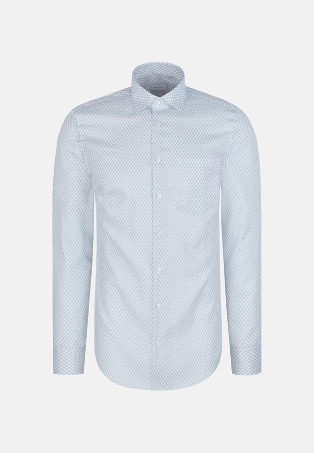 Comfort Business Hemd Druck in Türkis |  Seidensticker Onlineshop