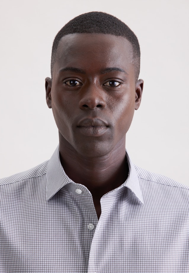 Shaped Business Hemd Druck in Beige |  Seidensticker Onlineshop