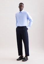 Comfort Business Hemd Uni in Mittelblau |  Seidensticker Onlineshop