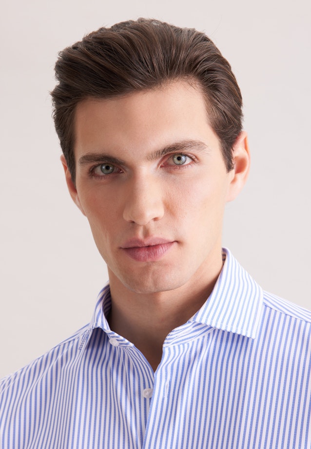 X-Slim Performance-Hemd Druck in Mittelblau |  Seidensticker Onlineshop