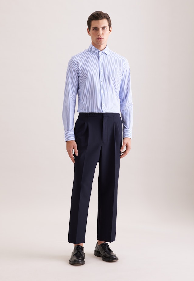 X-Slim Performance-Hemd Druck in Mittelblau |  Seidensticker Onlineshop