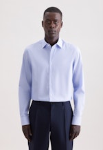 Slim Business Hemd Gestreift in Mittelblau |  Seidensticker Onlineshop