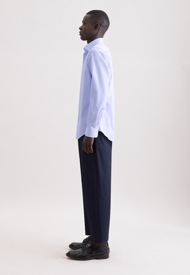 Slim Business Hemd Gestreift in Mittelblau |  Seidensticker Onlineshop